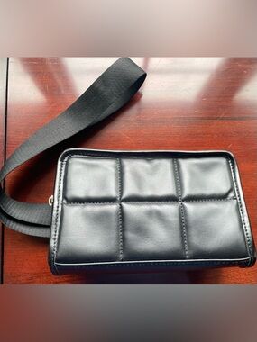 Amanda Uprichard New York Black Quilted Belt Bag Crossbody Waist Bag
